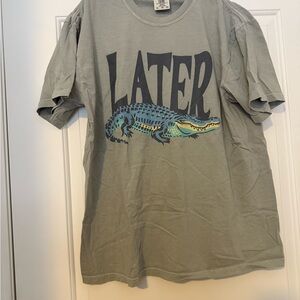 Comfort Colors Gray 'Later' Alligator Tee